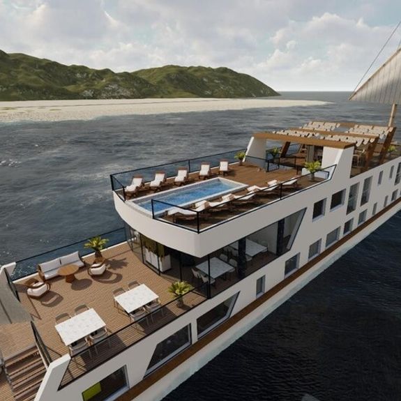 A rendering of Sonesta Dahabeya Amirat II, which just debuted last month